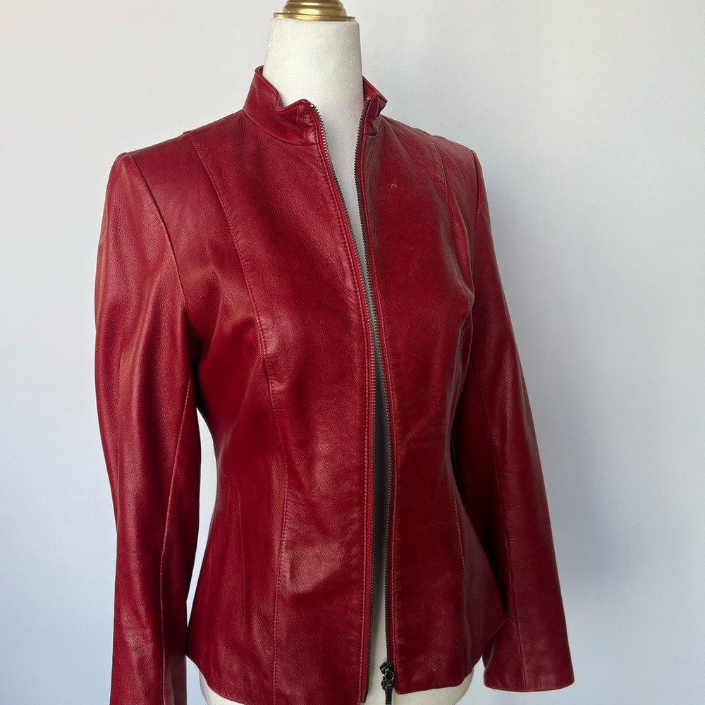 Women's Vintage Red Danier Leather Jacket